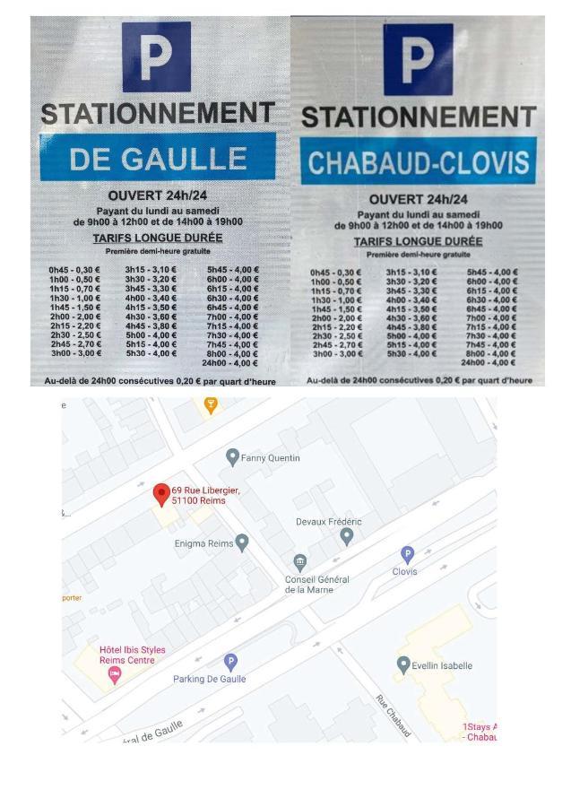 Ferienwohnung Le Mediterraneen, Face A La Cathedrale - 2D Reims Exterior foto